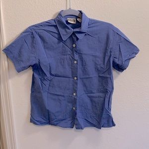 Denim Short Sleeve Button Down Shirt